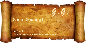 Gara Gyöngyi névjegykártya