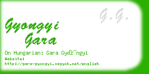 gyongyi gara business card